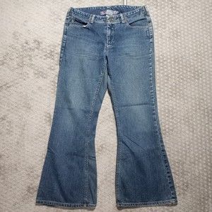 Vintage Silver Women's Bell Bottom Flared Denim Blue Jeans Size 31×28 Great Cond